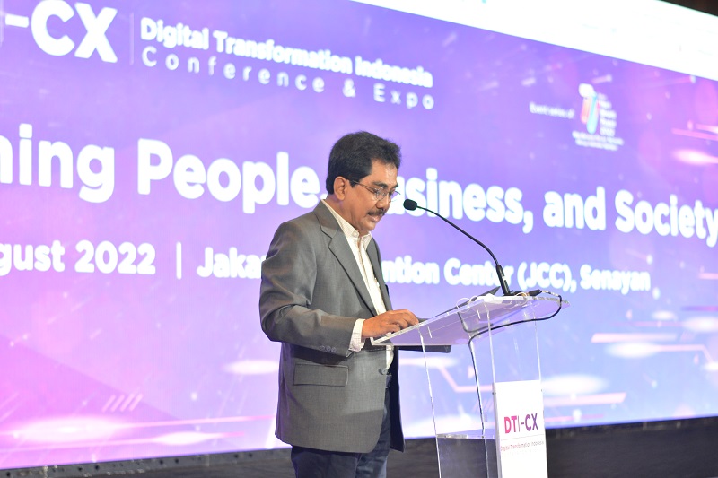 Prof. Dr. Widodo Muktiyo membuka Digital Transformation Indonesia Conference & Expo